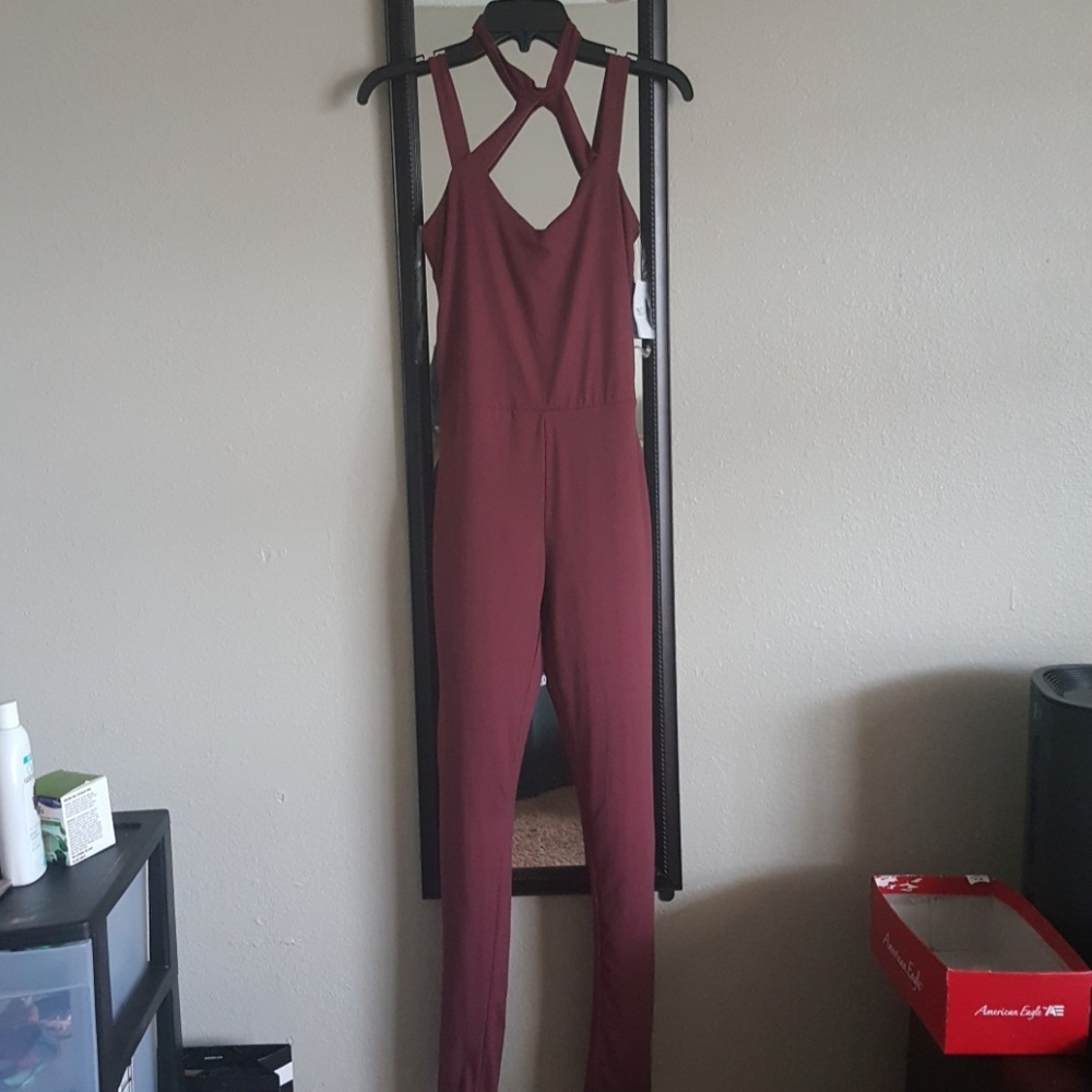 Burgandy Jumpsuit